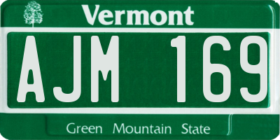 VT license plate AJM169
