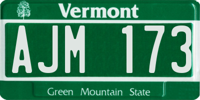 VT license plate AJM173