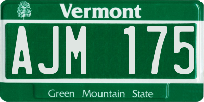 VT license plate AJM175