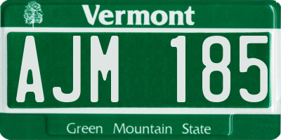 VT license plate AJM185