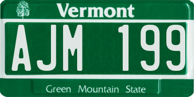 VT license plate AJM199