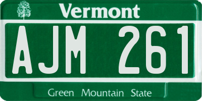 VT license plate AJM261