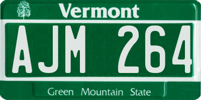 VT license plate AJM264
