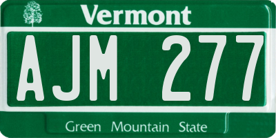 VT license plate AJM277