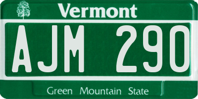 VT license plate AJM290