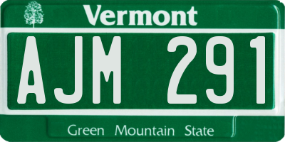 VT license plate AJM291
