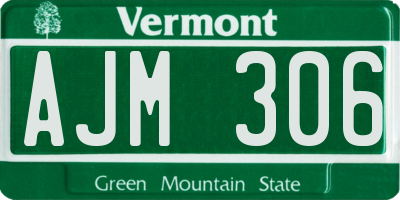 VT license plate AJM306