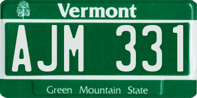 VT license plate AJM331