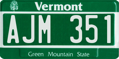 VT license plate AJM351
