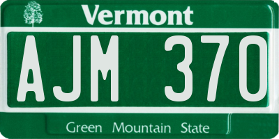 VT license plate AJM370