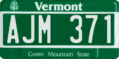 VT license plate AJM371