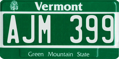 VT license plate AJM399
