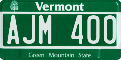 VT license plate AJM400