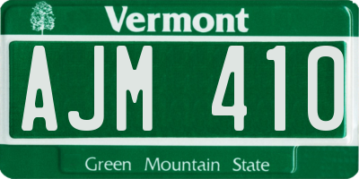 VT license plate AJM410