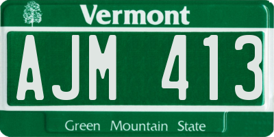 VT license plate AJM413
