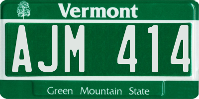 VT license plate AJM414