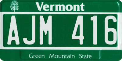 VT license plate AJM416