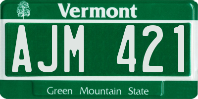 VT license plate AJM421