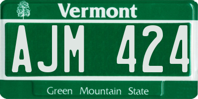 VT license plate AJM424