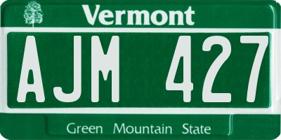VT license plate AJM427