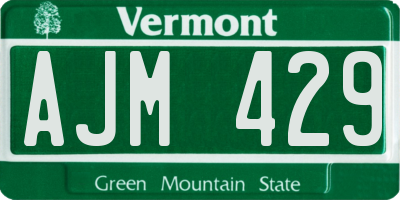 VT license plate AJM429