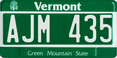 VT license plate AJM435