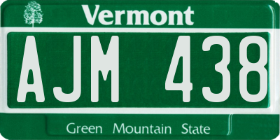 VT license plate AJM438