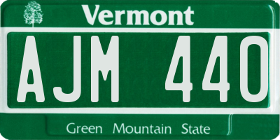 VT license plate AJM440