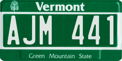 VT license plate AJM441