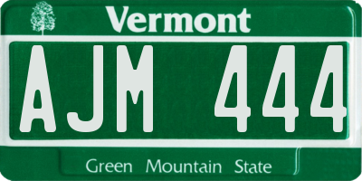 VT license plate AJM444