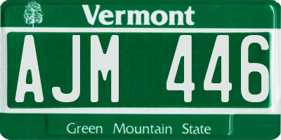 VT license plate AJM446
