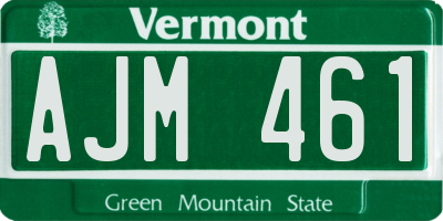VT license plate AJM461