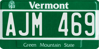 VT license plate AJM469