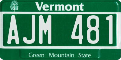 VT license plate AJM481