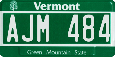 VT license plate AJM484