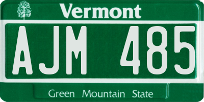 VT license plate AJM485