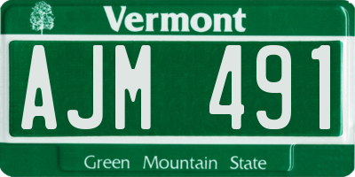 VT license plate AJM491