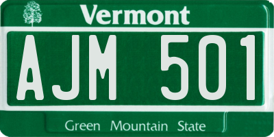 VT license plate AJM501