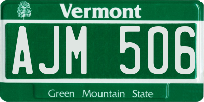 VT license plate AJM506