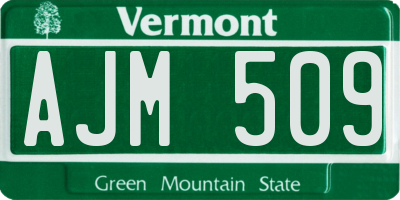 VT license plate AJM509