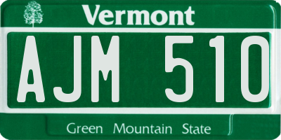 VT license plate AJM510
