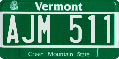 VT license plate AJM511