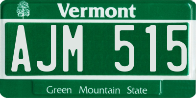 VT license plate AJM515