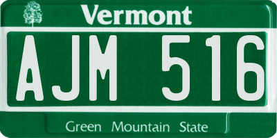 VT license plate AJM516