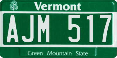 VT license plate AJM517