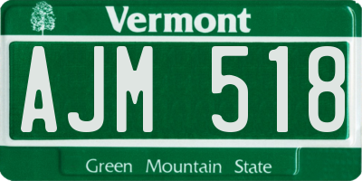 VT license plate AJM518