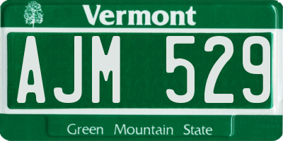 VT license plate AJM529