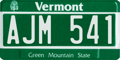 VT license plate AJM541