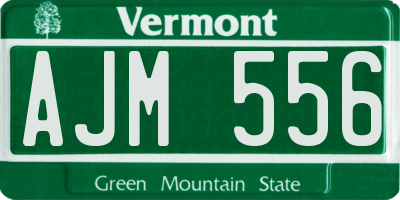 VT license plate AJM556