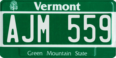 VT license plate AJM559